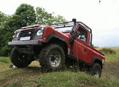 Land Rover Defender 90 trialling